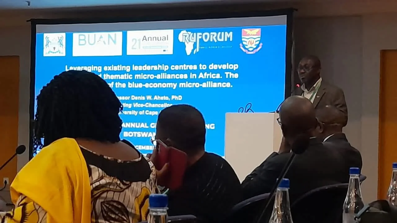 Acting VC of UCC Promotes Blue Economy Micro-Alliances at the 21st RUFORUM AGM