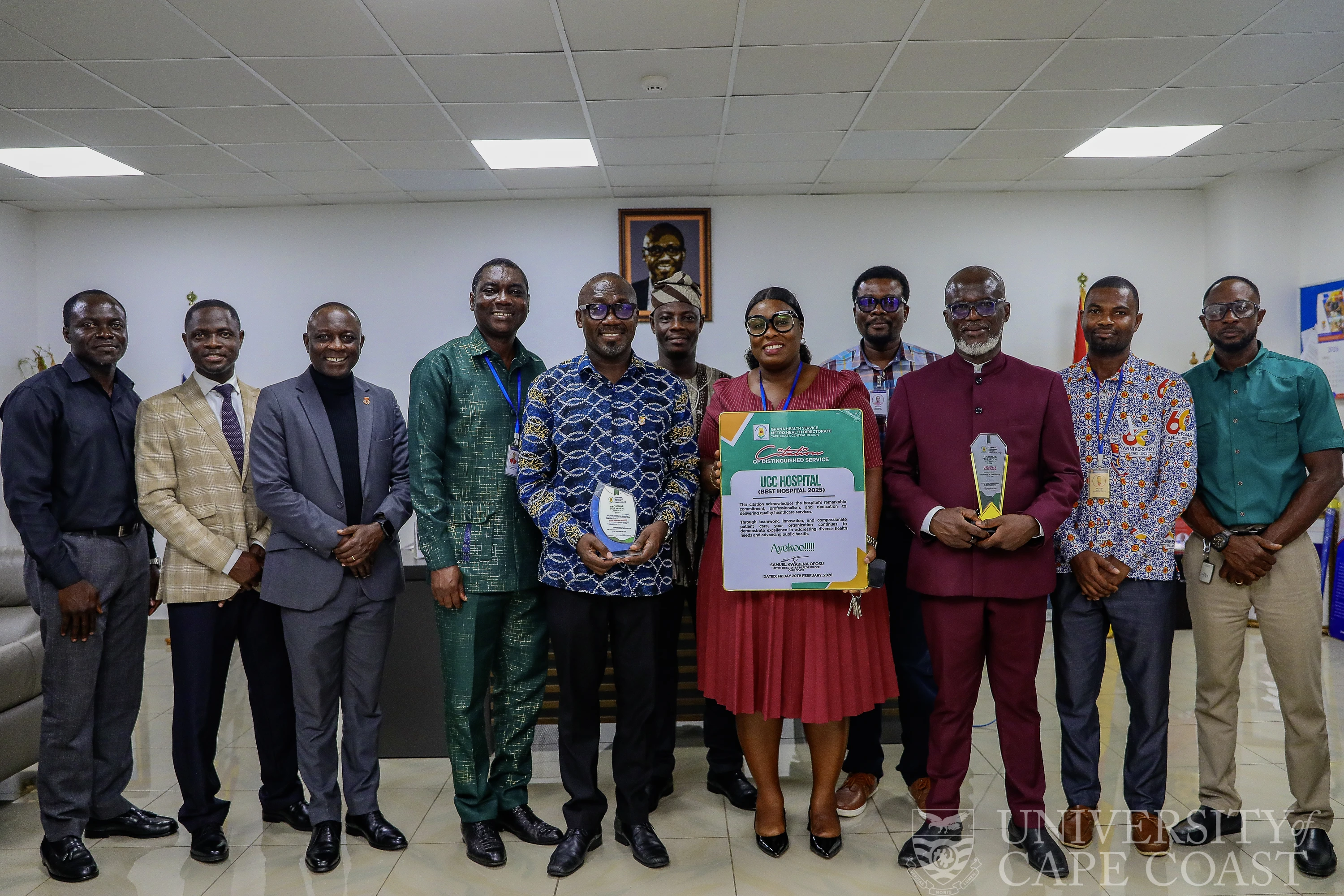 UCC Hospital Adjudged the Best Health Facility in Central Region for 2025