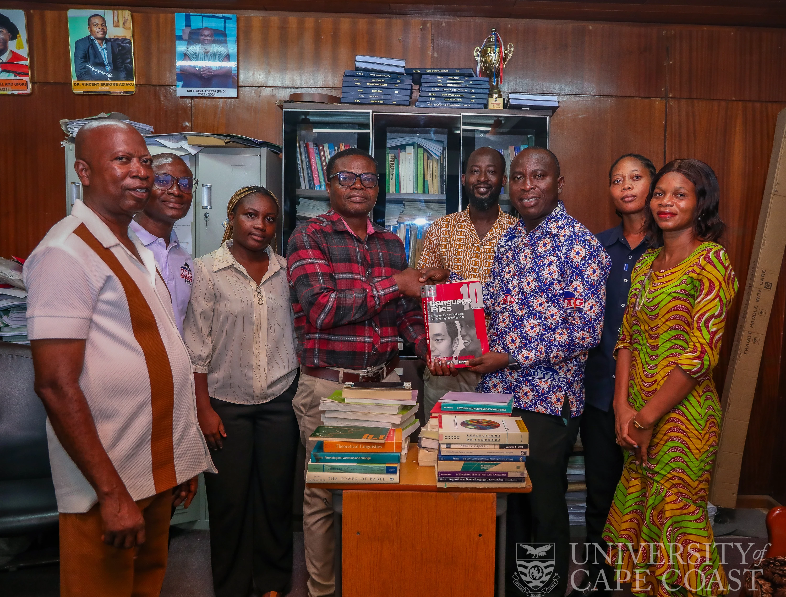 The Vice-Chancellor and Registrar with the ADB team