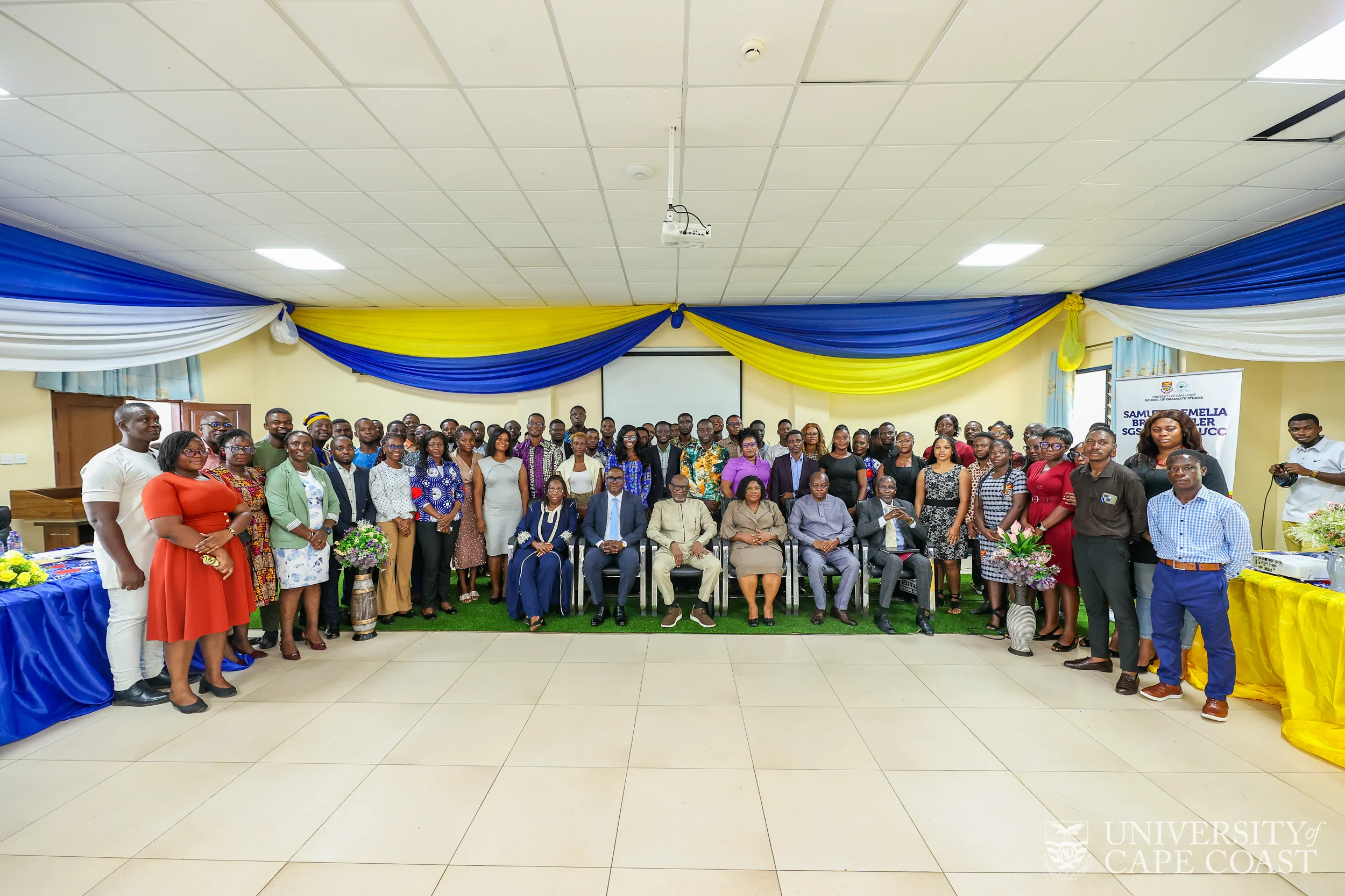 The Vice-Chancellor and Registrar with the ADB team