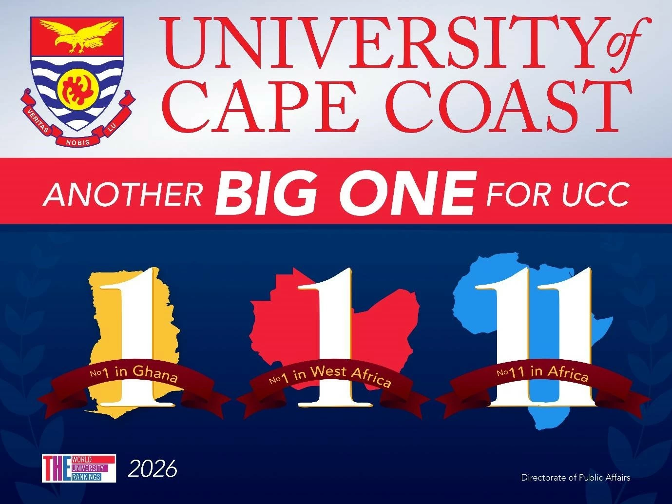 5 Times in a Row: UCC Maintains Spot as Topmost University in Ghana and West Africa
