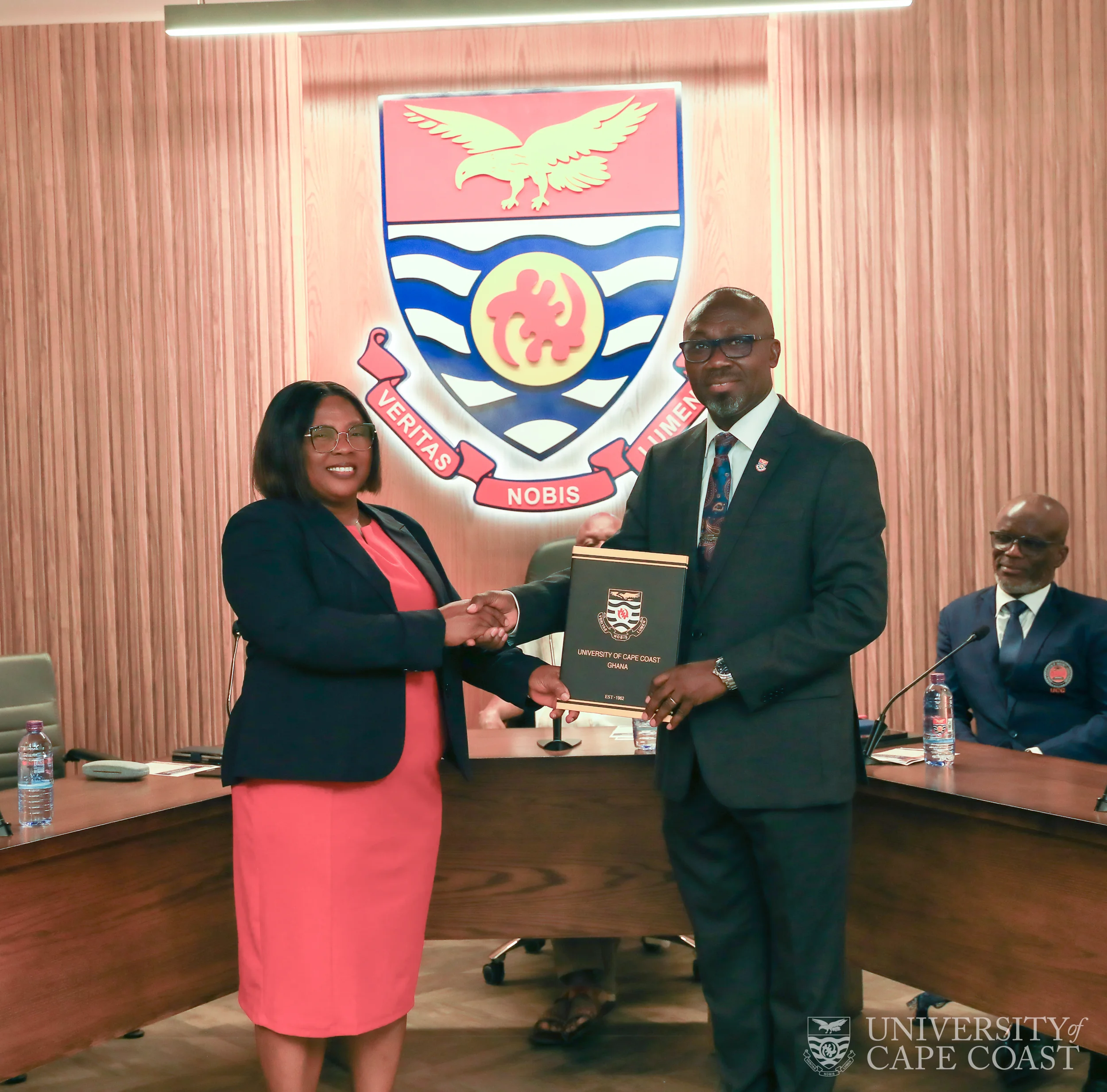 Prof. Aheto presenting handover notes
