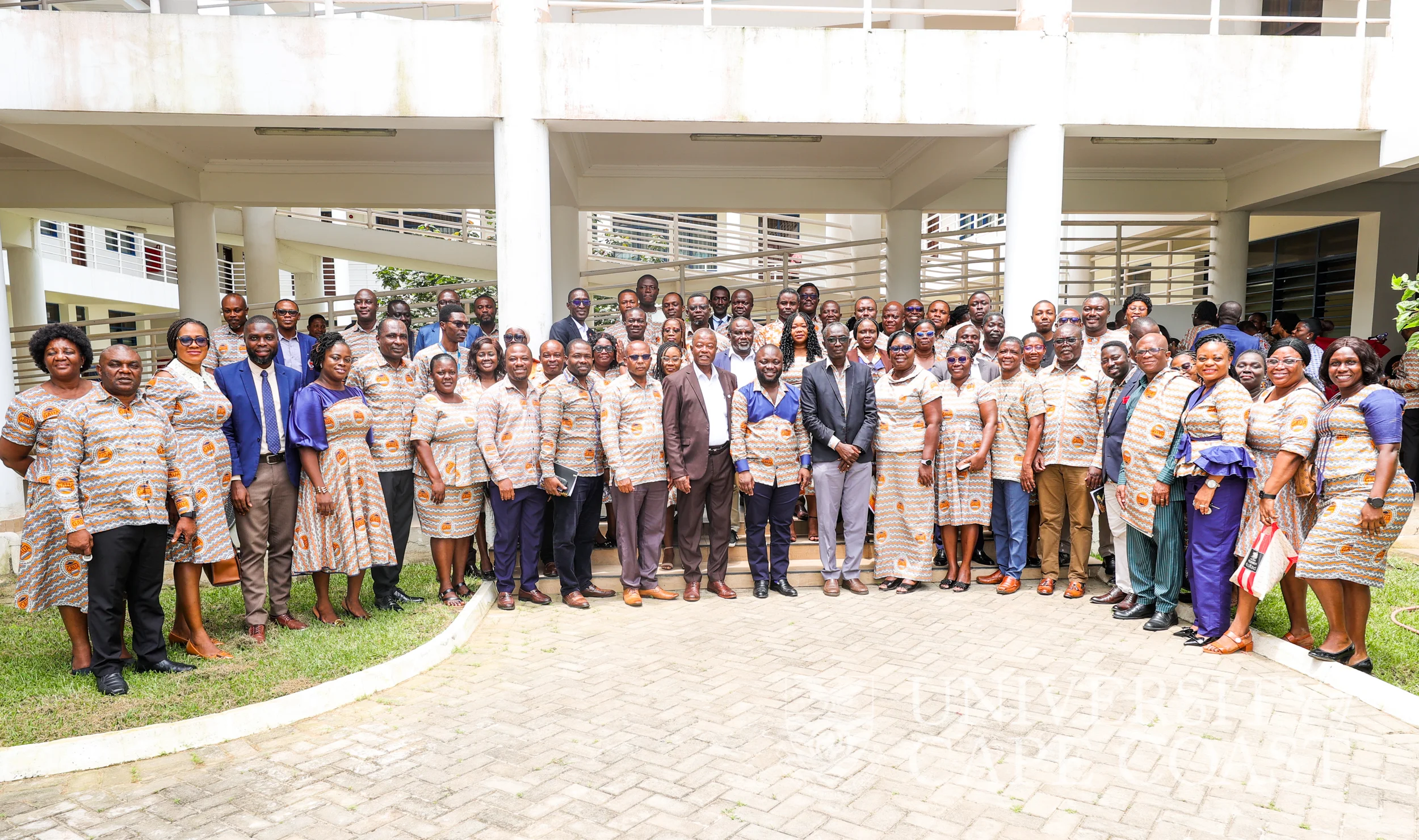 The Vice-Chancellor and Registrar with the ADB team