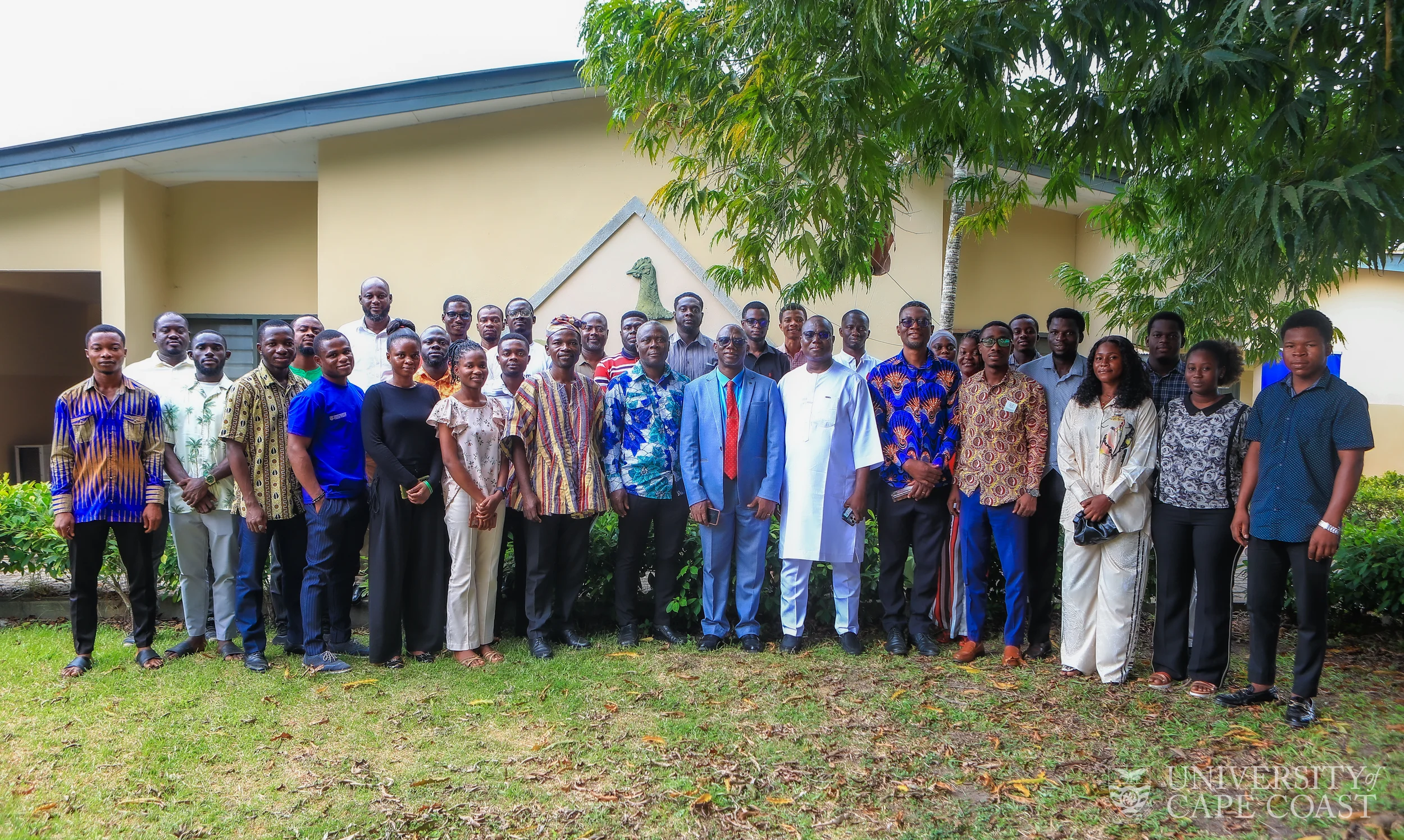 The Vice-Chancellor and Registrar with the ADB team