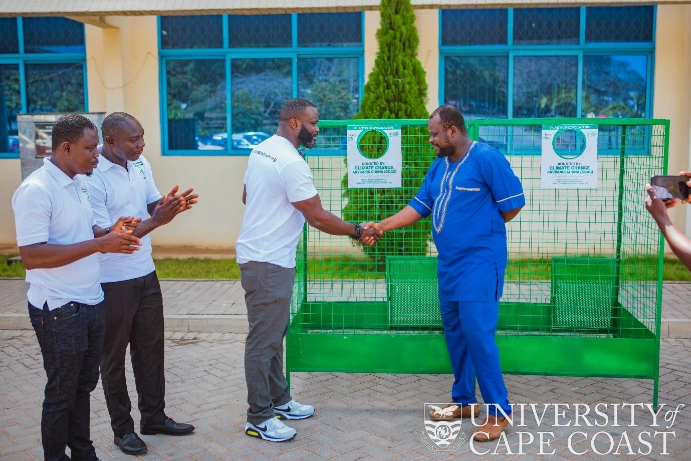 Climate Change Advisors Ghana Donates Plastic Bins to UCC