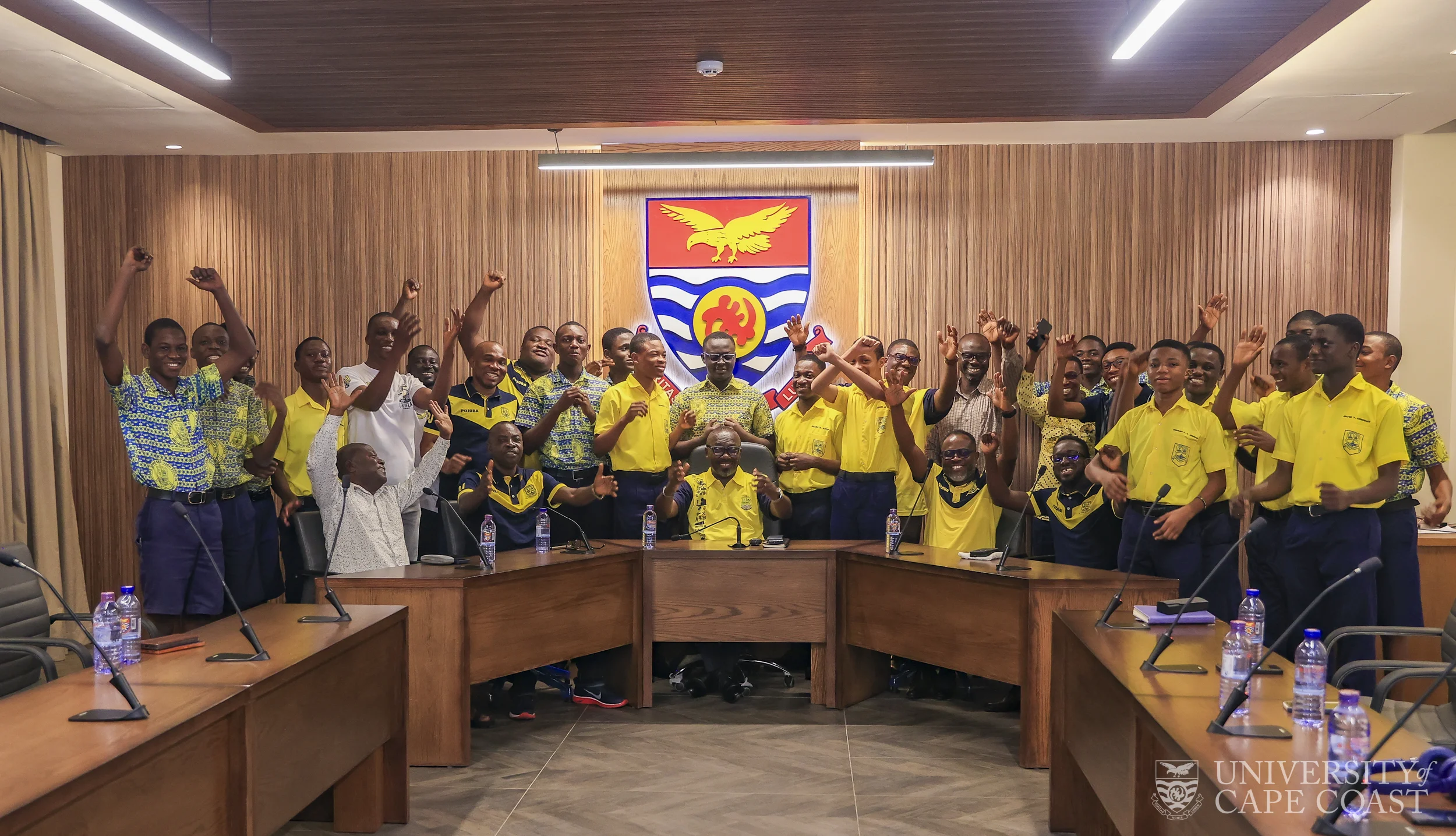 Prof. Denis Worlanyo Aheto and the students cheer up