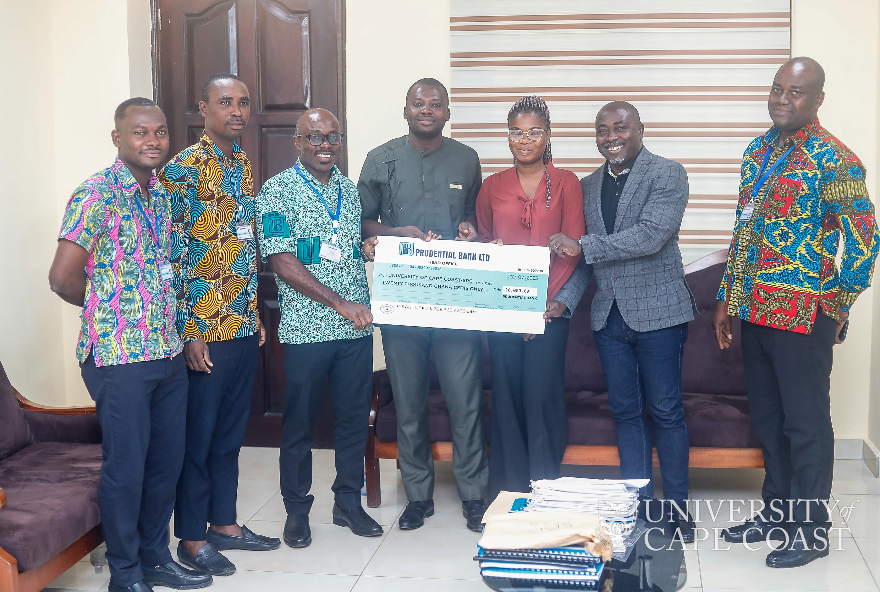 Prudential Bank Presents Cheque for GH¢20,000 to UCC-SRC